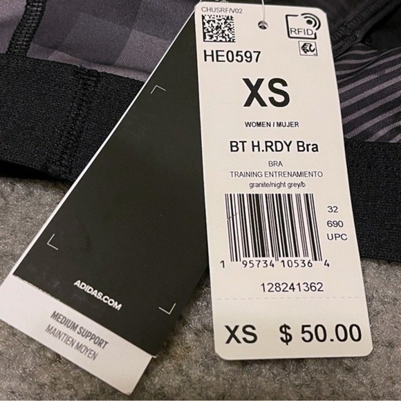 Adidas x Peloton Digi Motion HEAT.RDY Believe This Bra Graphic Print XS NEW - Picture 5 of 16